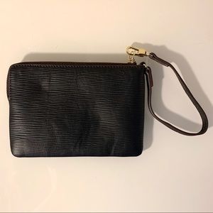🆕 Black Zip Clutch - Genuine Leather